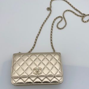 Chanel Gold Wallet on Chain